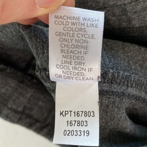 J Jill Ponte Slim Leg Gray Pant Knit Pullon Charcoal Gray Side Slit Size S Tall - Picture 12 of 16
